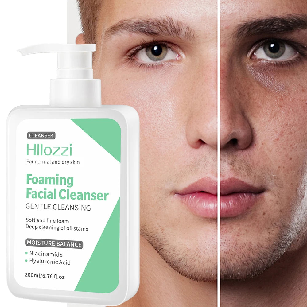 Nettoyant pour le visage pour hommes, peau hydratante, rafraîchissante et propre, produits de soins de la peau d'été, contrôle de l'huile, élimination des points noirs