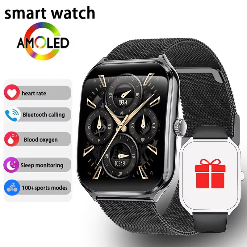 Nouvelle montre intelligente 2025, montre de sport de 1,96 pouces, étanche IP67, plus de modes sportifs 110, traqueur d'activité physique, montre ultra-mince.