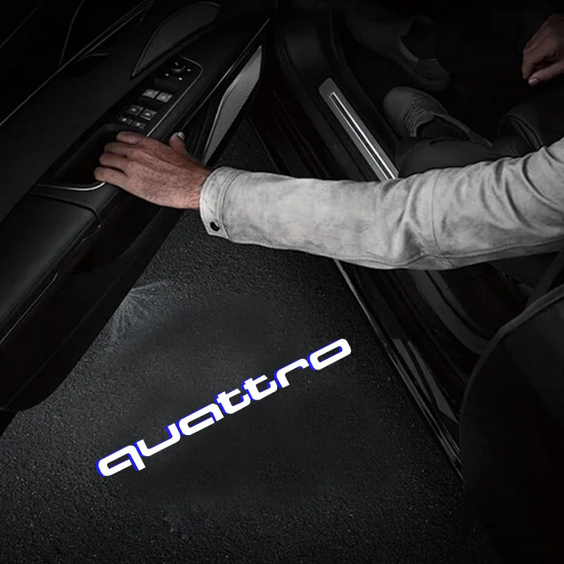 Projecteur Laser Led de Logo de lumière de bienvenue de porte de voiture, pour Audi A1 A3 A4 A5 A6 B5 B6 B7 B8 C5 C6 C7 A7 A8 Q3 Q5 Q7 TT 8V, accessoire de voiture