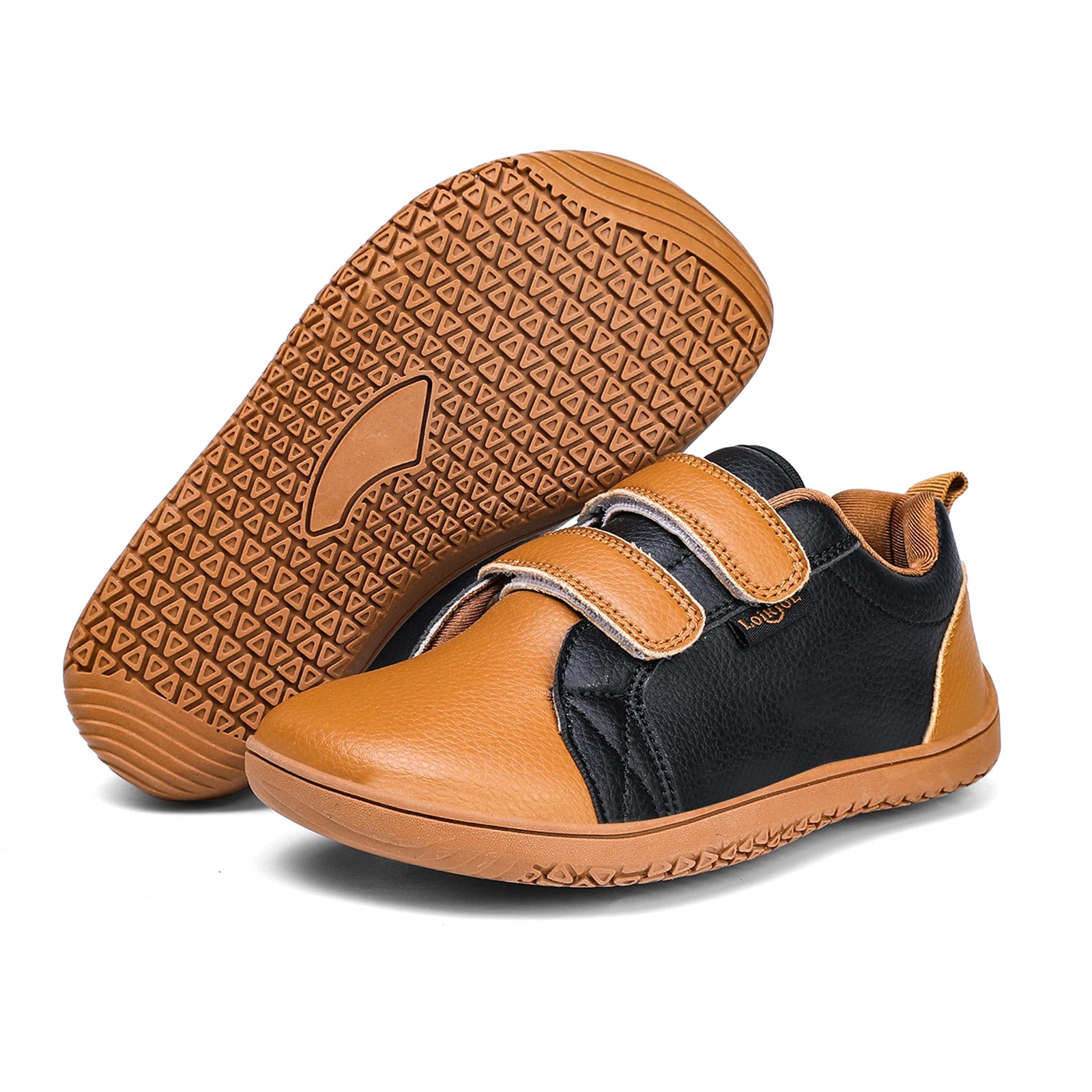Chaussures Pieds Nus en Cuir Artificiel pour Garçon et Fille, Baskets Légères, Larges, Minimalistes, à la Mode, avec Boucle à Crochet, Plates de Marche
