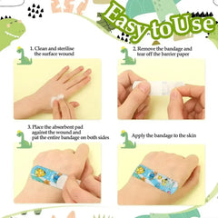Bandages en vrac, dessin animé mignon, adhésif Flexible, 100 pièces, bandes médicales imperméables et respirantes pour enfants