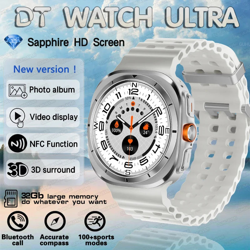 2025 nouvelle montre DT 7 montre Ultra intelligente hommes 32GB mémoire vidéo GPS NFC 47mm AMOLED Fitness sport Tracker santé montres intelligentes femmes