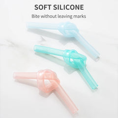 Pailles transparentes en Silicone, 6 pièces, réutilisables, de qualité alimentaire, pliables, droites, avec brosse de nettoyage, ensemble d'accessoires de fête