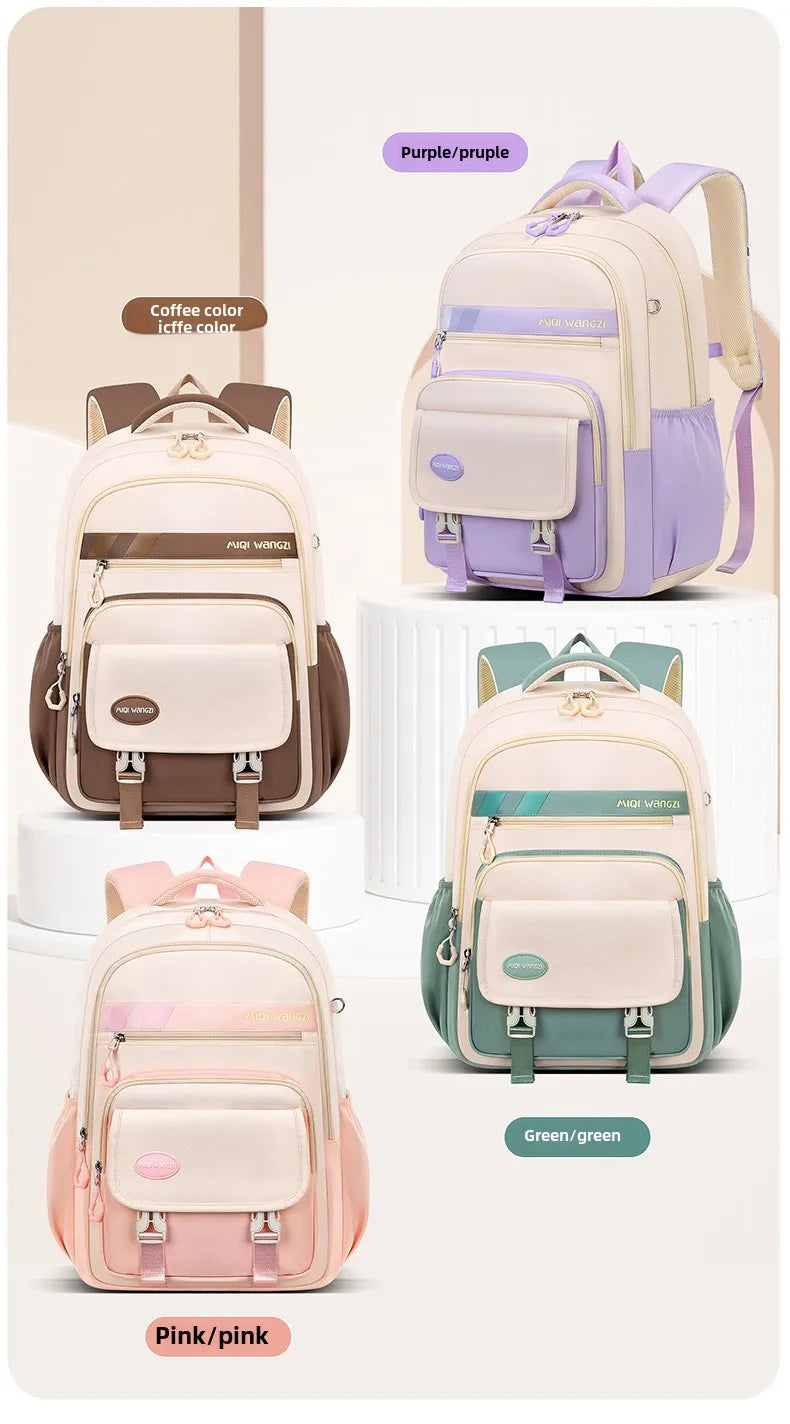 Sac à dos d'école pour enfants avec pendentif de dessin animé pour enfants adolescent Kawaii cartable filles enfants orthopédie sacs à dos imperméables sac