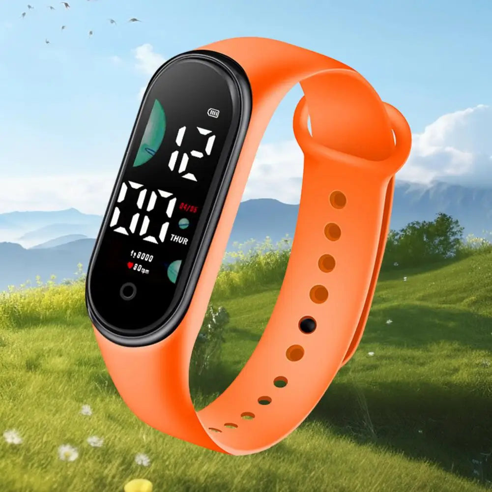 Montre de sport électronique pour enfants, étanche, grand écran de police, affichage LED, Shoous, date automatique, calendrier complet, montre numérique
