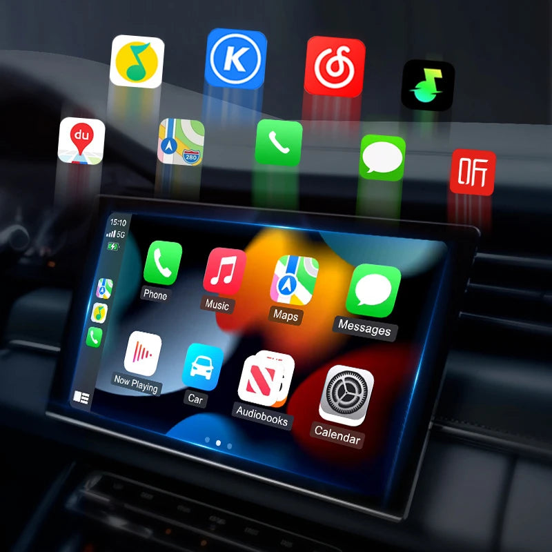 Xiaomi 2-in-1 Wireless Android Auto Adapter, Wireless CarPlay Dongle, AI Smart Car System Smart Box for Wired CarPlay