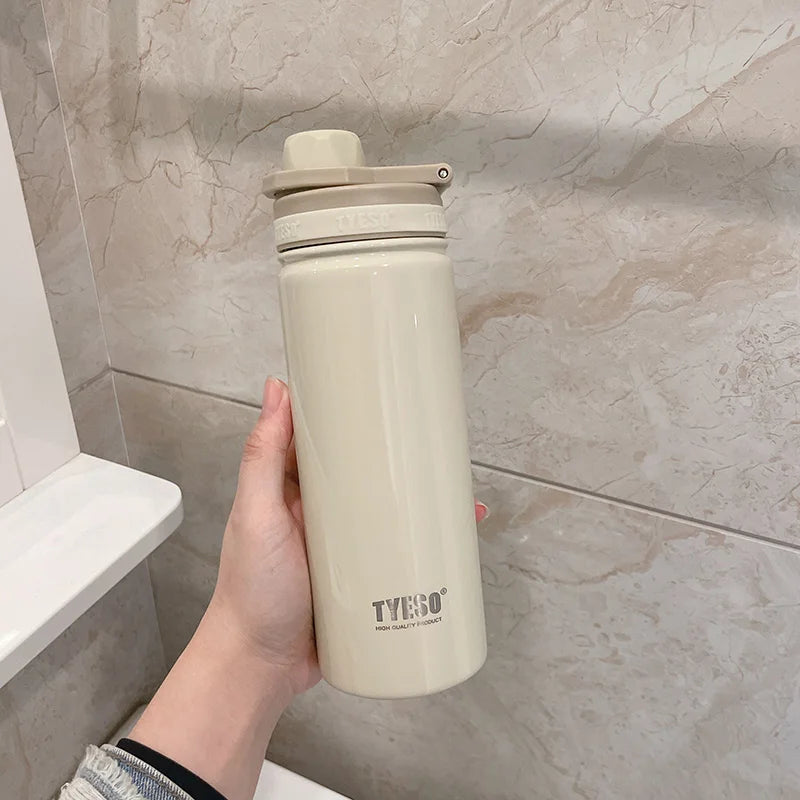 Tyeso – bouteille d'eau Thermos en acier inoxydable, flacon sous vide de Sport Portable, garde le froid et la chaleur, tasse thermique, gobelet isolé pour voiture