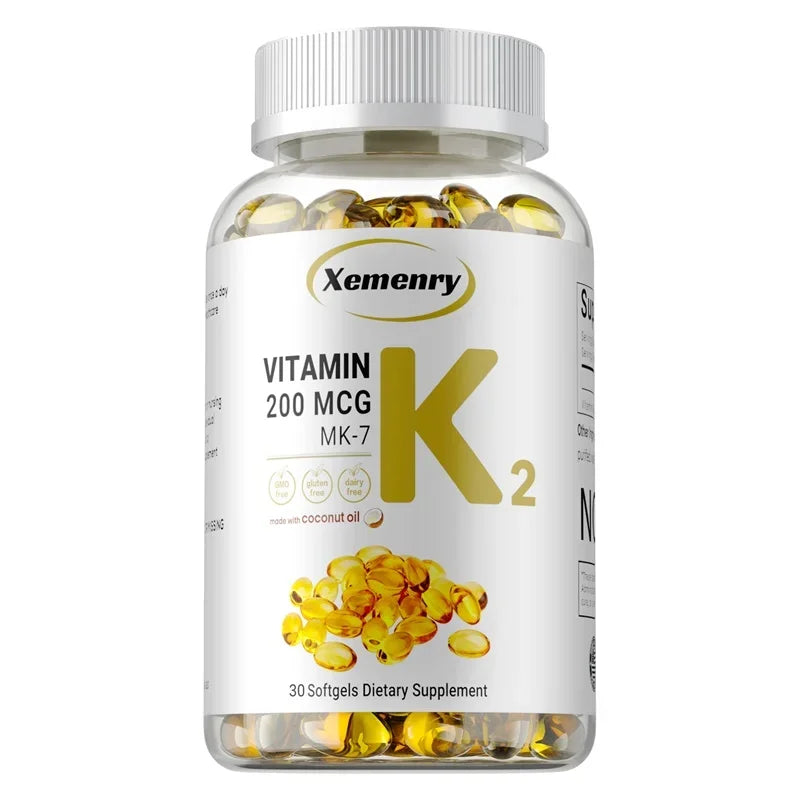 Supplément MK-7 de vitamine K2-Soutient la densité Sophia, les dents, la peau, la santé cardiaque et l'immunité