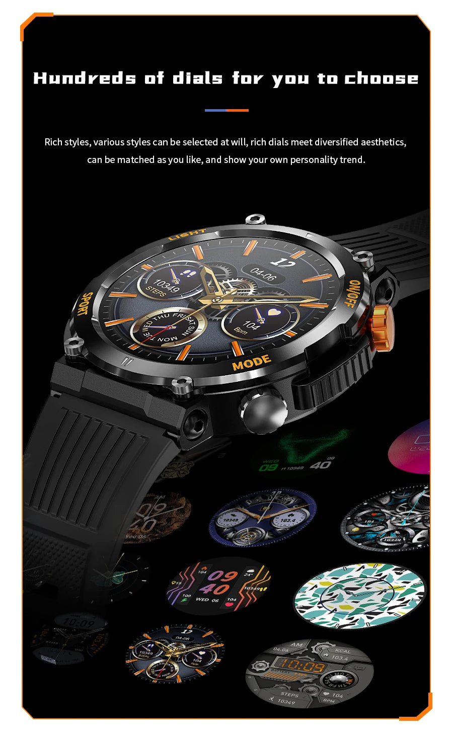 Montre connectée de sport pour hommes, écran tactile HD 2023x360, étanche, surveillance de la santé, appel Bluetooth, nouvelle collection 360