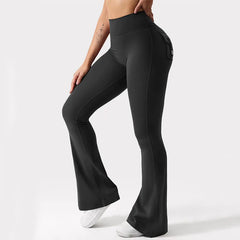 Leggings de Yoga à jambes larges et extensibles pour femmes, sensation nue, vêtements de travail de Fitness à Compression avec poches, nouvelle collection 2024 ﻿
