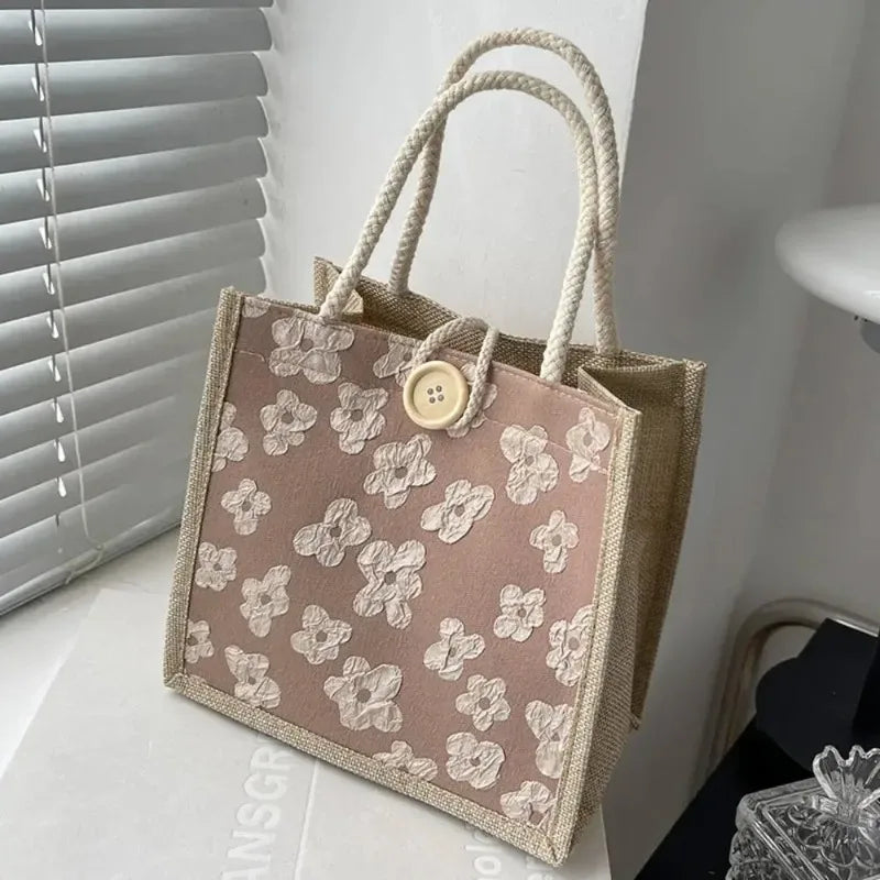 2025 sacs en lin sac à main pour femmes Shopper sac fourre-tout sac de créateur de mode pratique grande capacité pour voyage sac d'épicerie
