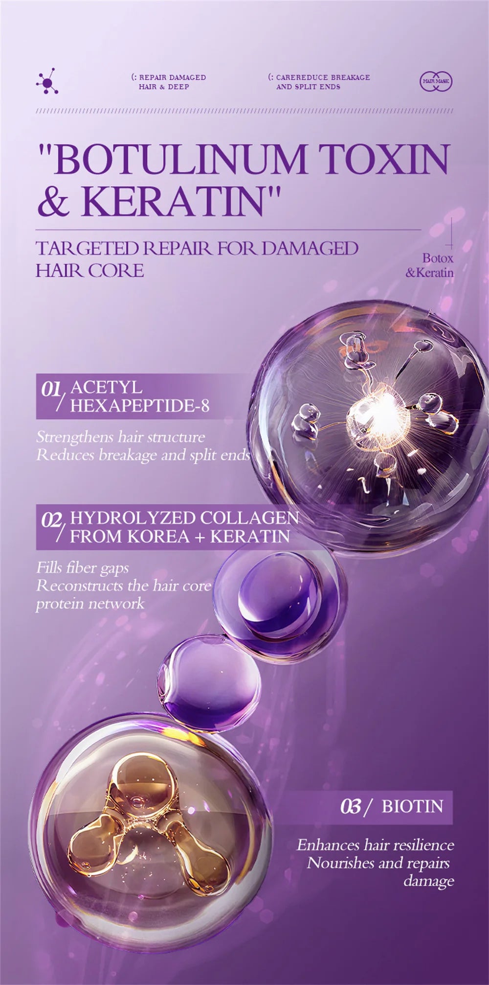 Masque capillaire magique à la kératine, réparation en 5 secondes, cheveux crépus endommagés, doux, lisse, brillant, Nutrition, hydratant en profondeur, nourrissant, soins capillaires