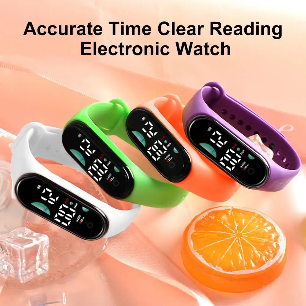 Montre de sport électronique pour enfants, étanche, grand écran de police, affichage LED, Shoous, date automatique, calendrier complet, montre numérique