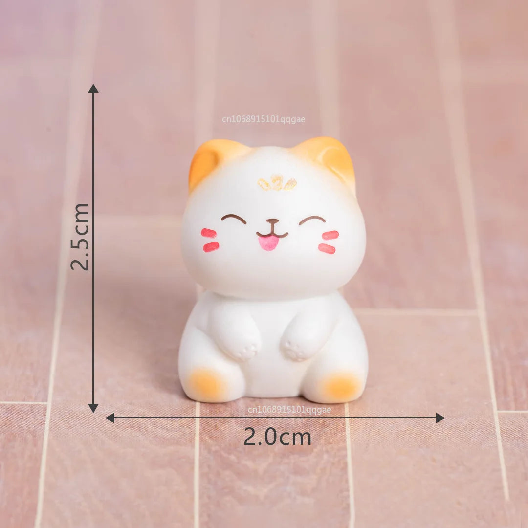 Nouveau modèle de chat de richesse de dessin animé mignon créatif, décoration de bureau, Figurine animale, ornements de chat, accessoires de décoration