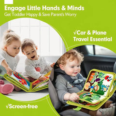 Livre silencieux Montessori – Jouet d'activité pour animaux de ferme avec conte pour les tout-petits, apprentissage précoce des motricité fine