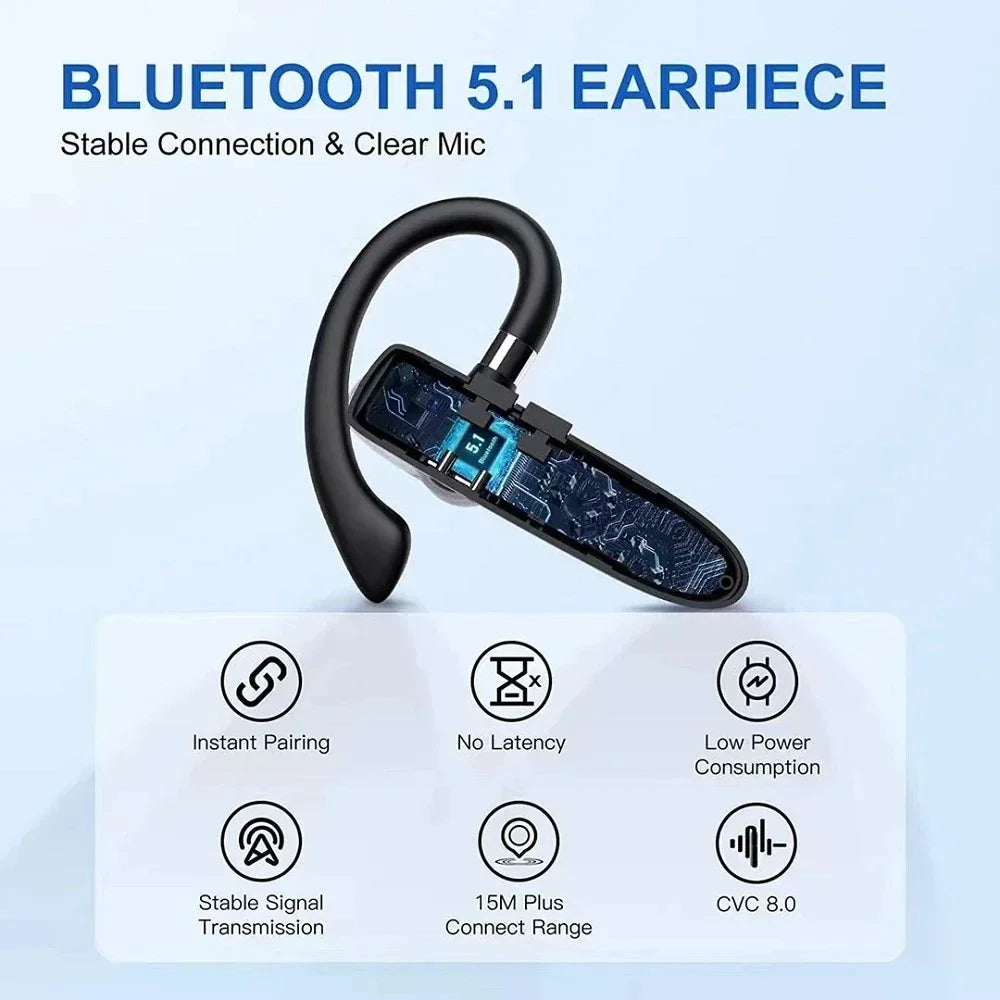 Casque sans fil Bluetooth écouteur avec microphon ENC suppression du bruit mains libres parlant casque affaires Auriculares conduite
