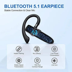 Casque sans fil Bluetooth écouteur avec microphon ENC suppression du bruit mains libres parlant casque affaires Auriculares conduite