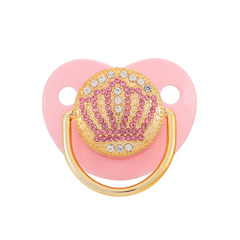Nouveau bébé sucette sans BPA nouveau-né factice sucette enfant en bas âge infantile Silicone sucettes noir doré Bling mamelon bébé garçon filles cadeau