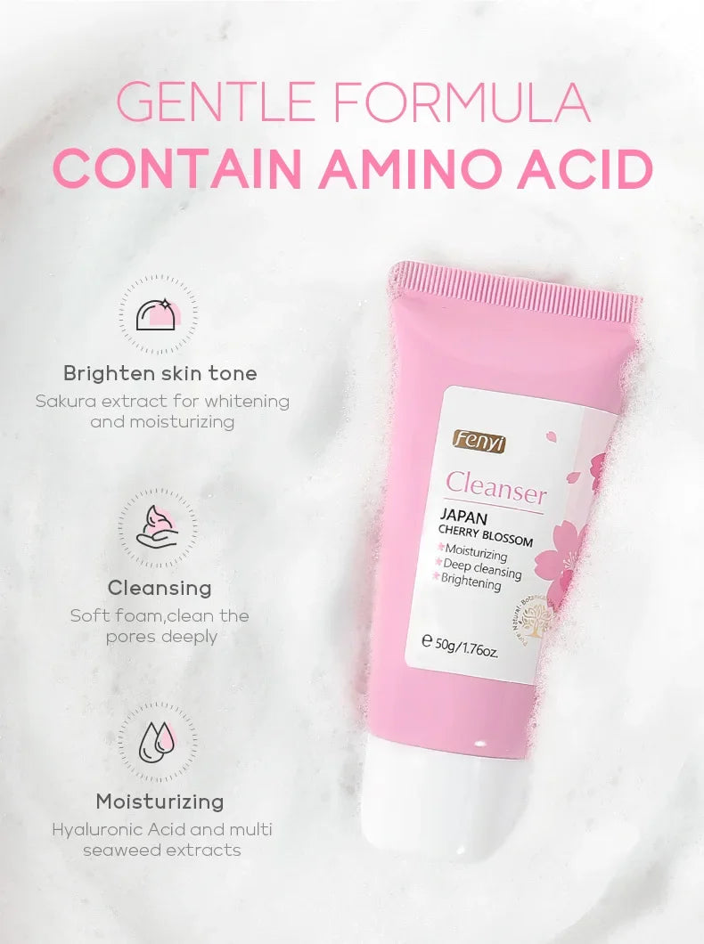 Nettoyant pour le visage à la vitamine C, nettoyage en profondeur, hydratant, élimination des points noirs, soins de la peau, mousse de lavage du visage, soins pour la peau