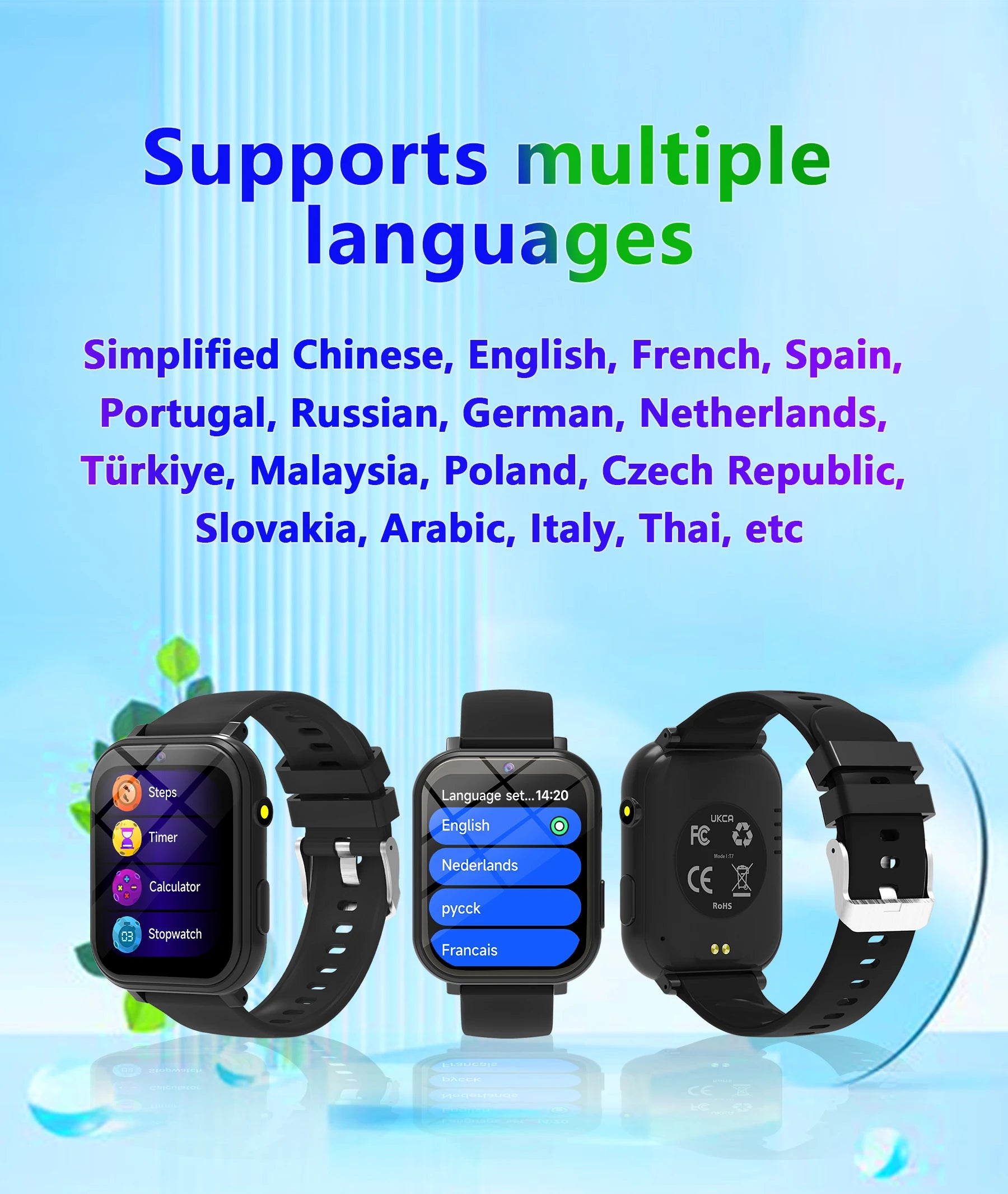 Nouveaux enfants Smartwatch jeux HD caméra frontale surveillance du sommeil lampe de poche électronique écran tactile alarme calculatrice cadeau garçons filles
