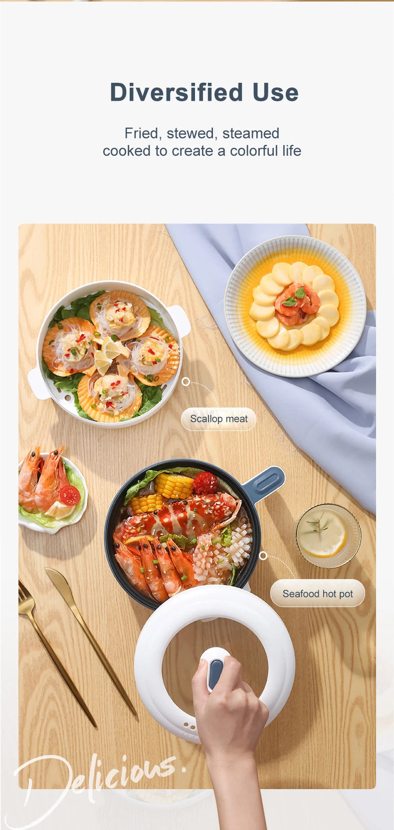 Cuiseur à riz électrique multicuiseur Pot multifonction Mini marmite poêle soupe appareils ménagers pour les Pots de cuisine offres 1-2 personnes