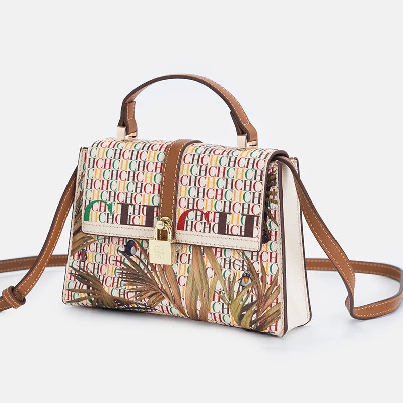 Exquisite and fashionable handbag, lightweight niche, luxury brand with lock, new casual shoulder bag for women 