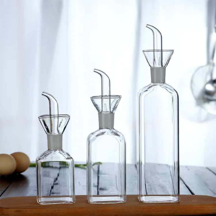 Pot d'huile en verre à haute teneur en Borosilicate, Pots d'huile et de vinaigre anti-fuite pour la cuisine, Pot de Sauce soja, réservoir d'huile, bouteille d'huile d'assaisonnement