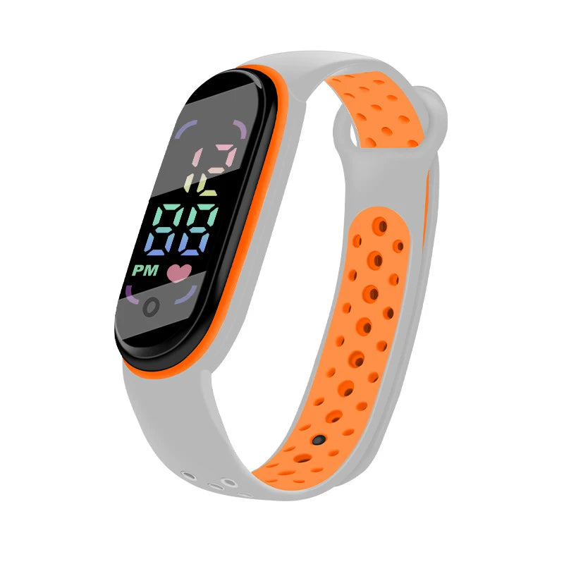 Montres numériques LED pour enfants, montre-bracelet en silicone pour garçons et filles, horloge de sport étanche, luxe, nouveau