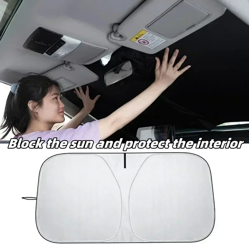 Pare-soleil de voiture, protection solaire, isolation thermique, intérieur général, rideau de pare-brise avant, outil de stationnement de voiture