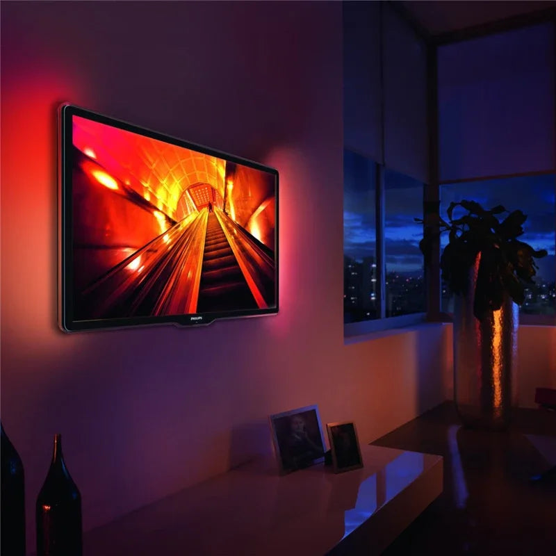 Bande lumineuse LED USB 2835 DC5V avec interrupteur, ruban de lampe Flexible, TV, ordinateur de bureau, écran, éclairage de fond, décoration de maison