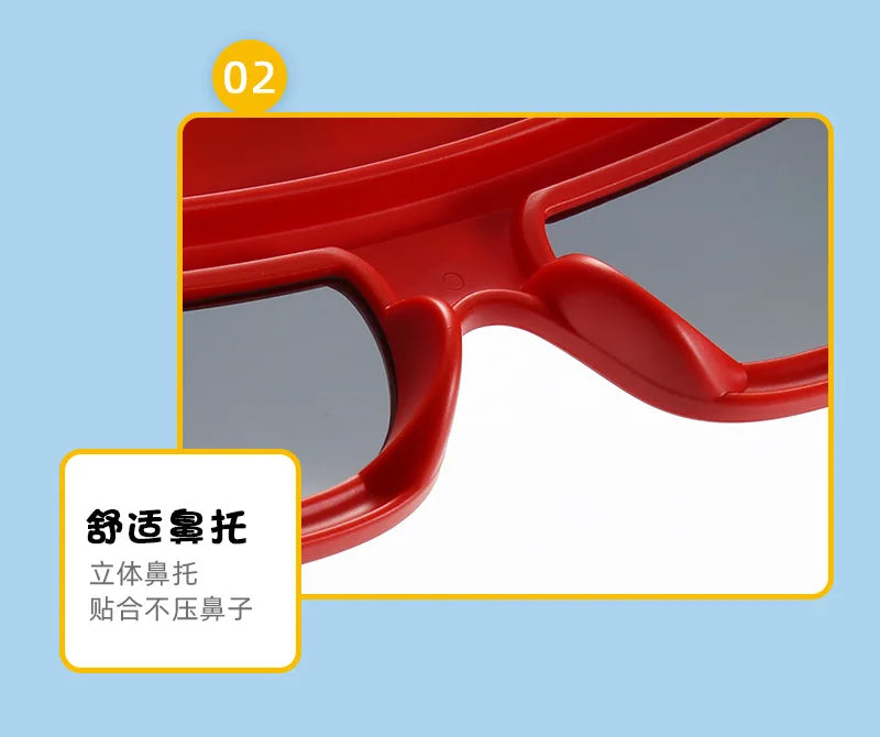 Dessin animé voiture fête polarisé enfants lunettes de soleil lunettes enfants voiture Flip couverture lunettes enfant doux protéger ombre lunettes UV400 Oculos