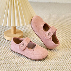 Chaussures en cuir pour enfants 2025 printemps automne nouvelles filles coréennes chaussures de princesse à semelles souples givrées sandale Super douce et confortable