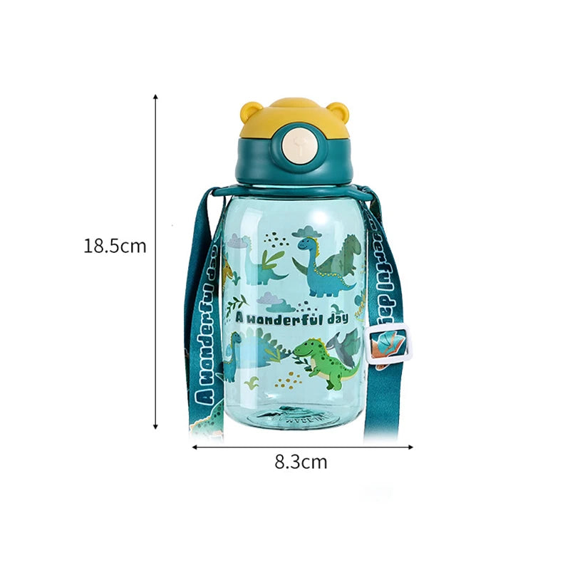 1PC enfants eau Sippy tasse enfants bouteille d'eau avec paille et poignée Portable bouteille à boire tasse enfants