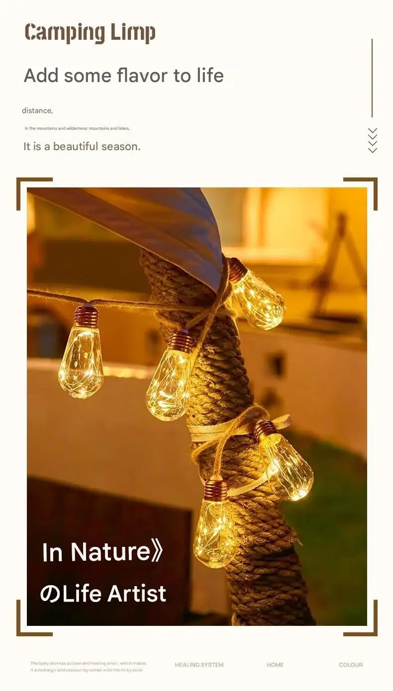 Solar-powered outdoor string lights, 7m, 16 bulbs, waterproof garden lights for patio, fence, path, yard, porch, railing, bar, Christmas decoration