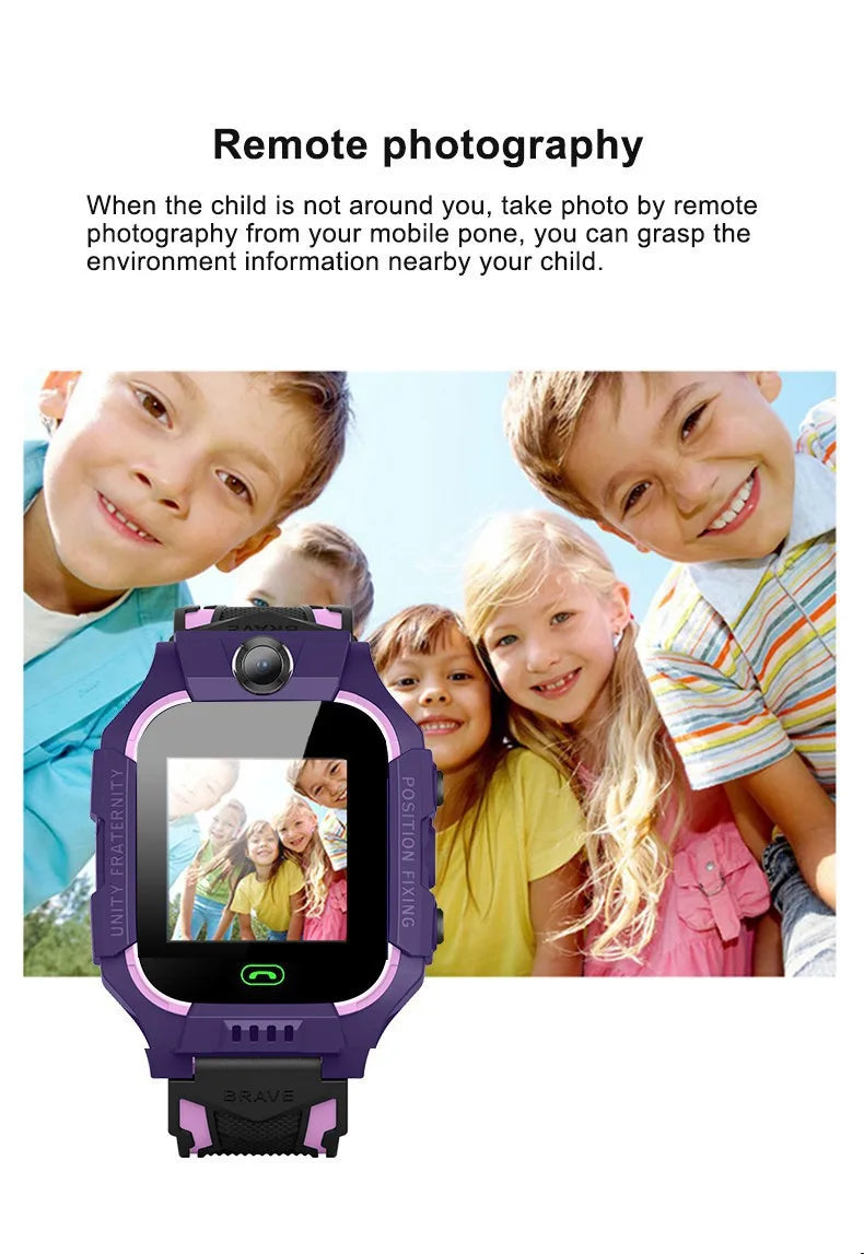 Q19B enfants montre intelligente SOS appel téléphonique localisation Tracker Anti-perte caméra écran tactile étanche étudiant montre-bracelet