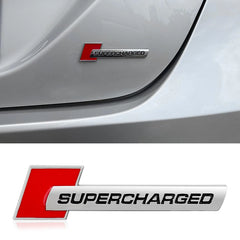 Autocollant de Badge d'emblème suralimenté en métal 3d, autocollant de voiture pour Q7 S Line A6 C6 A8 D4 S4 B8 S6 C5 V6, accessoires de Logo suralimentés