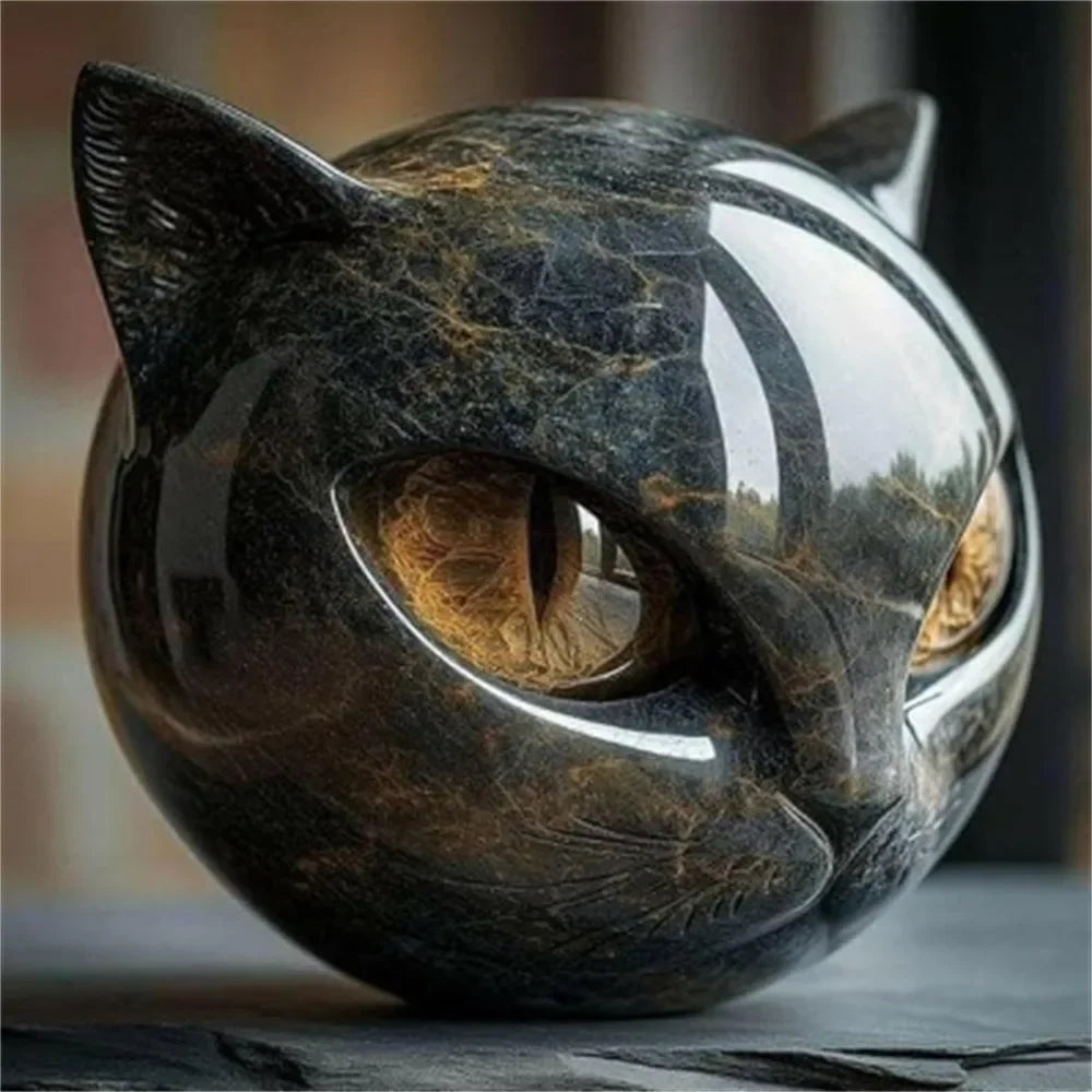 Collection of handmade crystal animal figurines, durable decorative glass sculptures of cats and dogs, glass animal statues