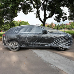 Housse de protection jetable pour vêtements de voiture, protection solaire GM, anti-pluie et anti-poussière, couverture complète simple en plastique transparent