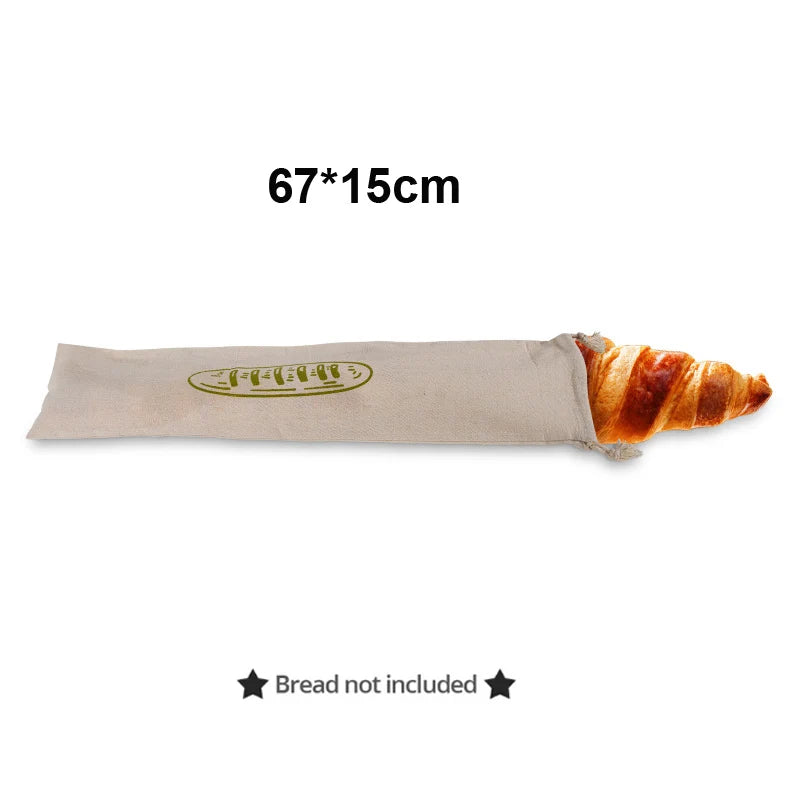 Sac à pain en lin, sacs réutilisables pour pain, sacs à cordon, sac de rangement de pain artisanal fait maison, sac Baguette, conteneurs de stockage des aliments