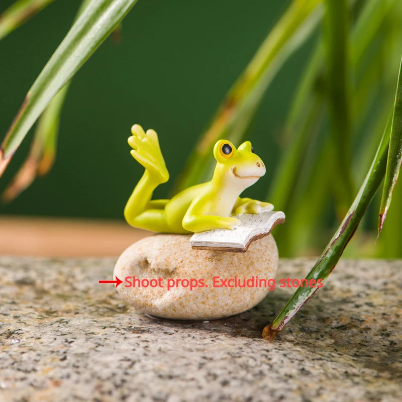 Simulation de fée de grenouille animale, Mini ornement en résine, décoration de jardin, Figurines miniatures, Micro paysage, Terrarium, cadeau artisanal