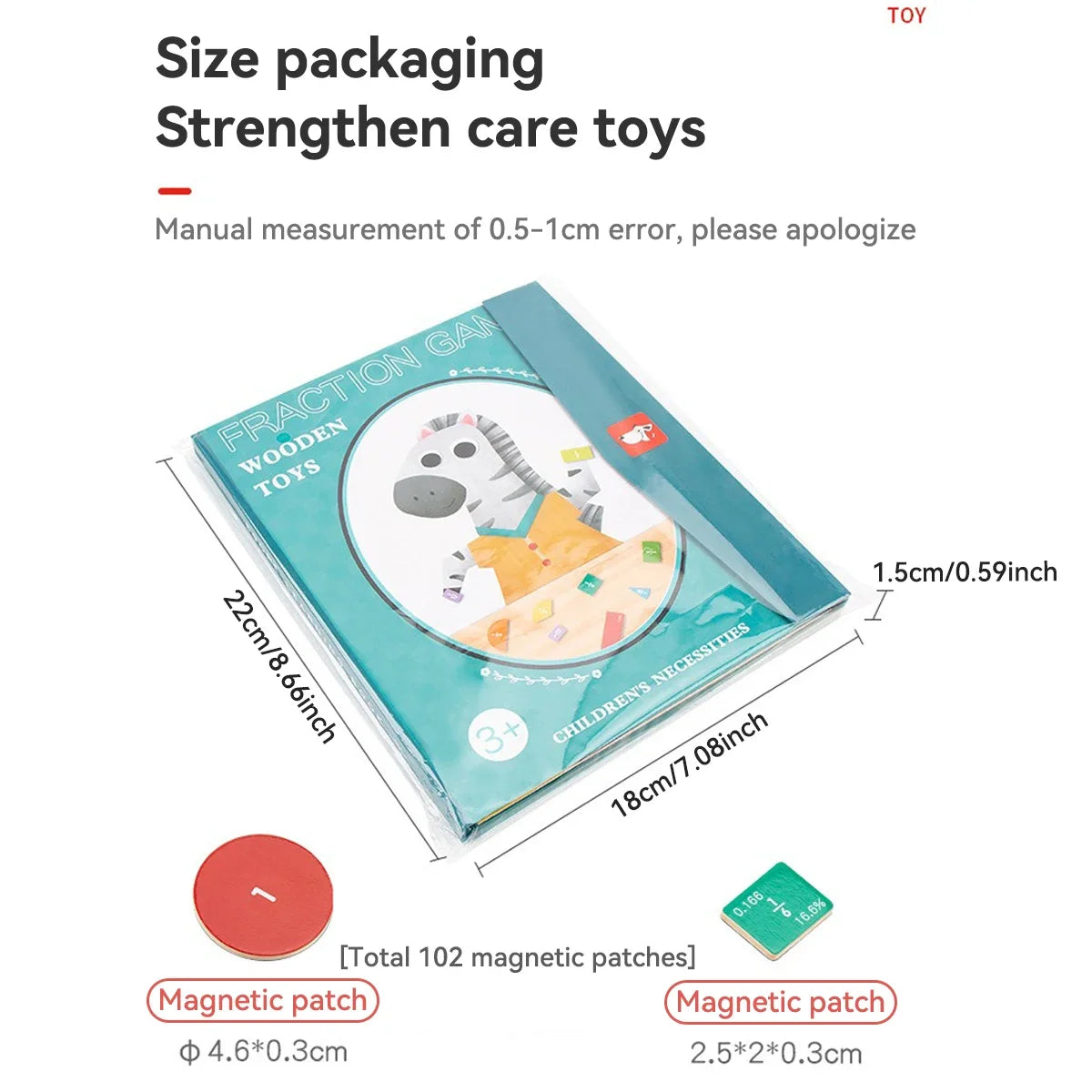 Jouets éducatifs pour enfants, disque de fraction magnétique Kawaii, jouets éducatifs d'apprentissage arithmétique cognitif assisté