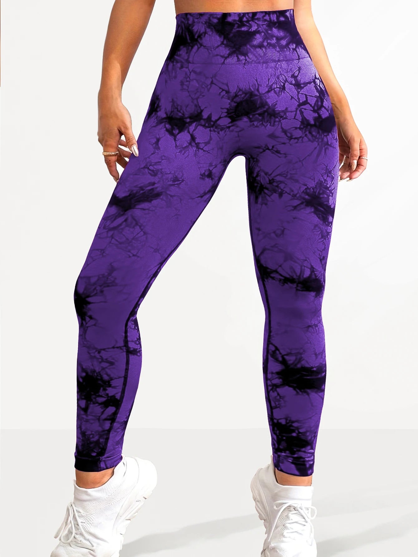 Pantalon de Yoga sans couture pour femmes, teinture par nouage, taille haute, doux et confortable, vêtements de sport, Leggings d'entraînement, collants