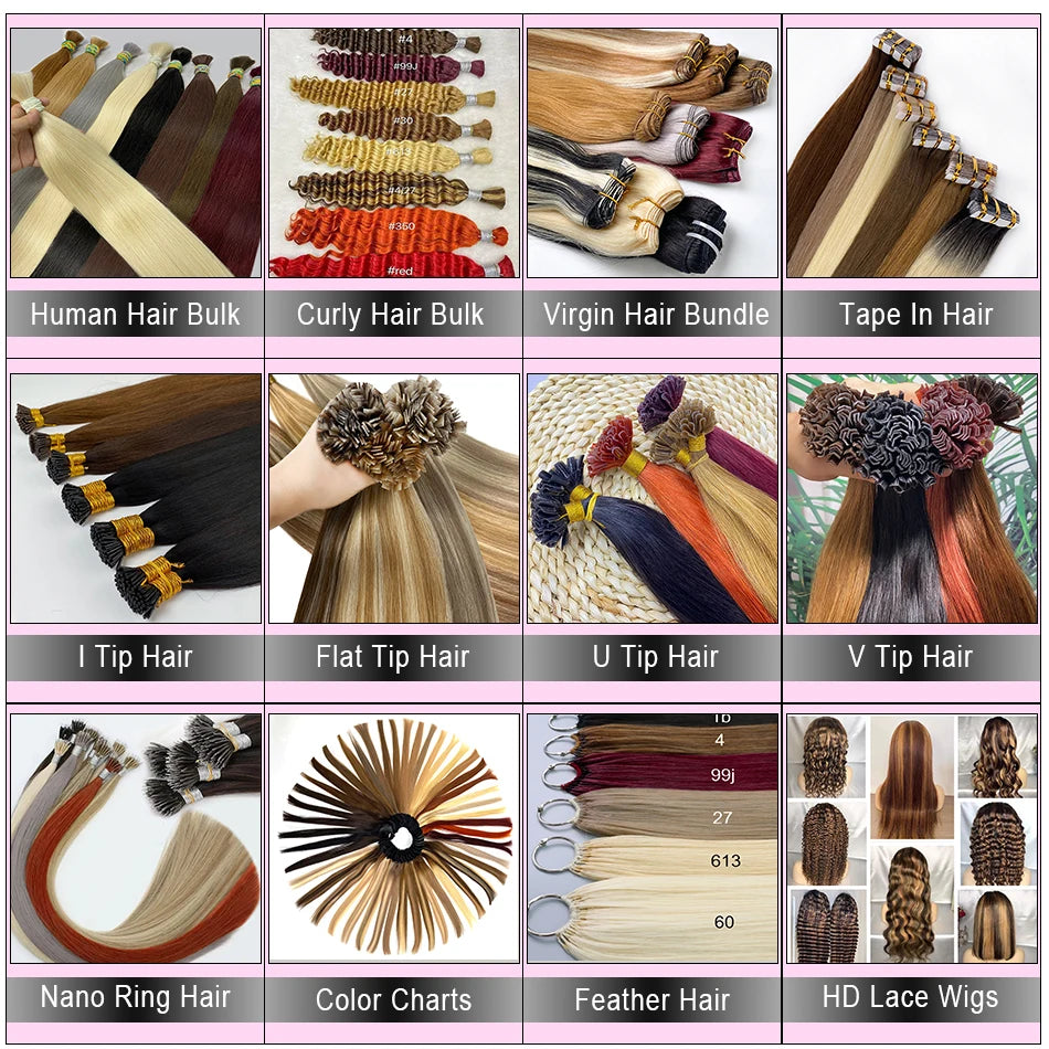 Cabelo Humano Original naturel approprié mourant toutes les couleurs cru vietnamien vierge 100% Extensions de cheveux humains