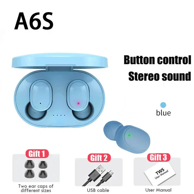 TWS A6S casque sans fil écouteurs Bluetooth casque Sport stéréo Bluetooth écouteurs pour iPhone 15 Huawei Xiaomi Redmi téléphones