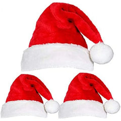 Chapeau de noël en peluche pour adultes et enfants, casquette classique en feutre de vacances pour adultes et enfants, accessoire festif d'hiver