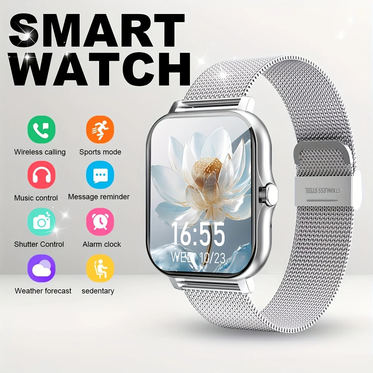 2025New mise à niveau montre intelligente pour hommes femmes 1.83 pouces écran tactile complet BT appel sport surveillance montre intelligente pour téléphone Android et IOS