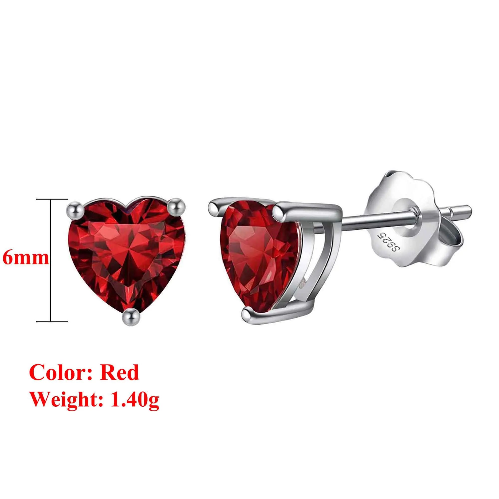 Effie Queen 925 boucles d'oreilles en argent Sterling pierre de naissance pour femmes AAA Zircon cubique 12 couleurs boucles d'oreilles mode fille bijoux SE84