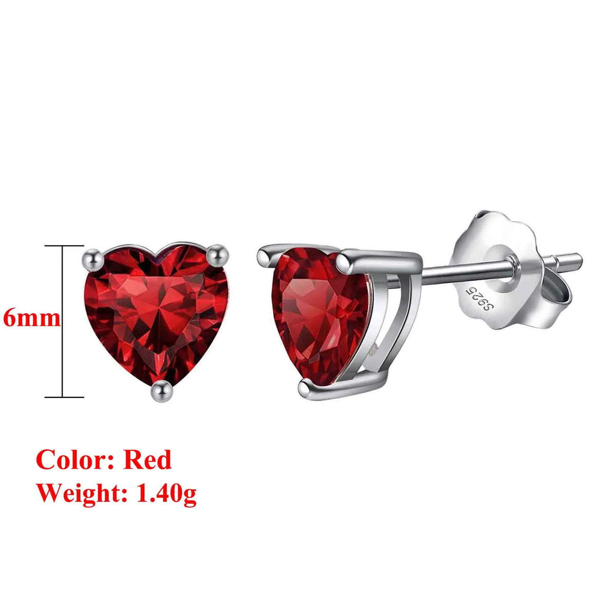 Effie Queen 925 boucles d'oreilles en argent Sterling pierre de naissance pour femmes AAA Zircon cubique 12 couleurs boucles d'oreilles mode fille bijoux SE84