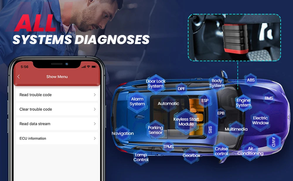 THINKCAR ThinkDiag Mini Scanner automobile OBD2, outils de Diagnostic de voiture, lecteur de Code OBD, diagnostic de tous les systèmes, mise à jour gratuite à vie