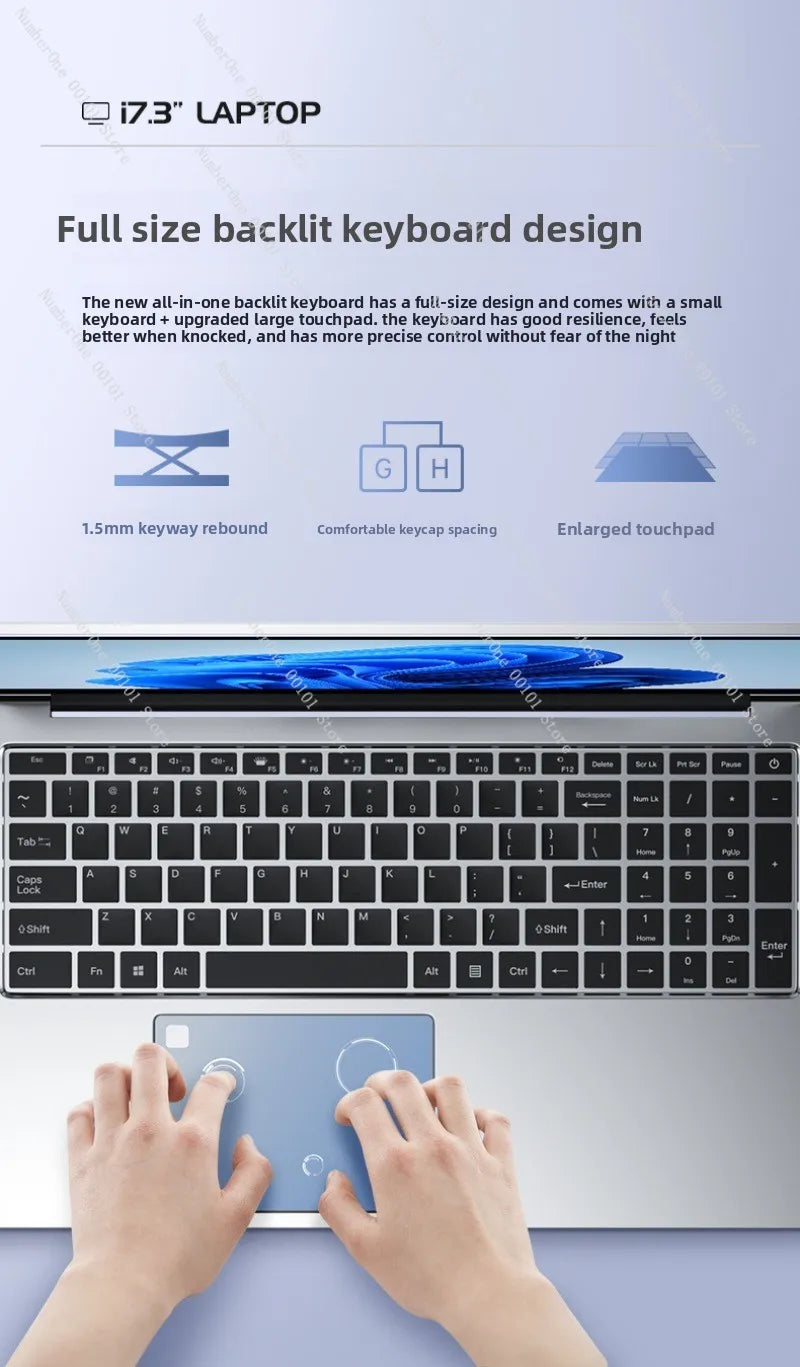 Ordinateur portable léger et mince de 12 à 15,6 pouces, conception portable pour les étudiants, les professionnels et les joueurs, haute performance pour le travail et le jeu